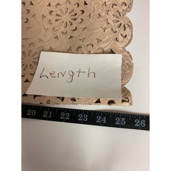 BR Womens Skirt SZ 0 Tan Cutout Lace Pencil Office Sophisticated Coquette - Picture 8 of 9